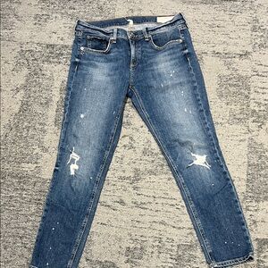 rag & bone Women's Blue Distressed  Jeans size 28